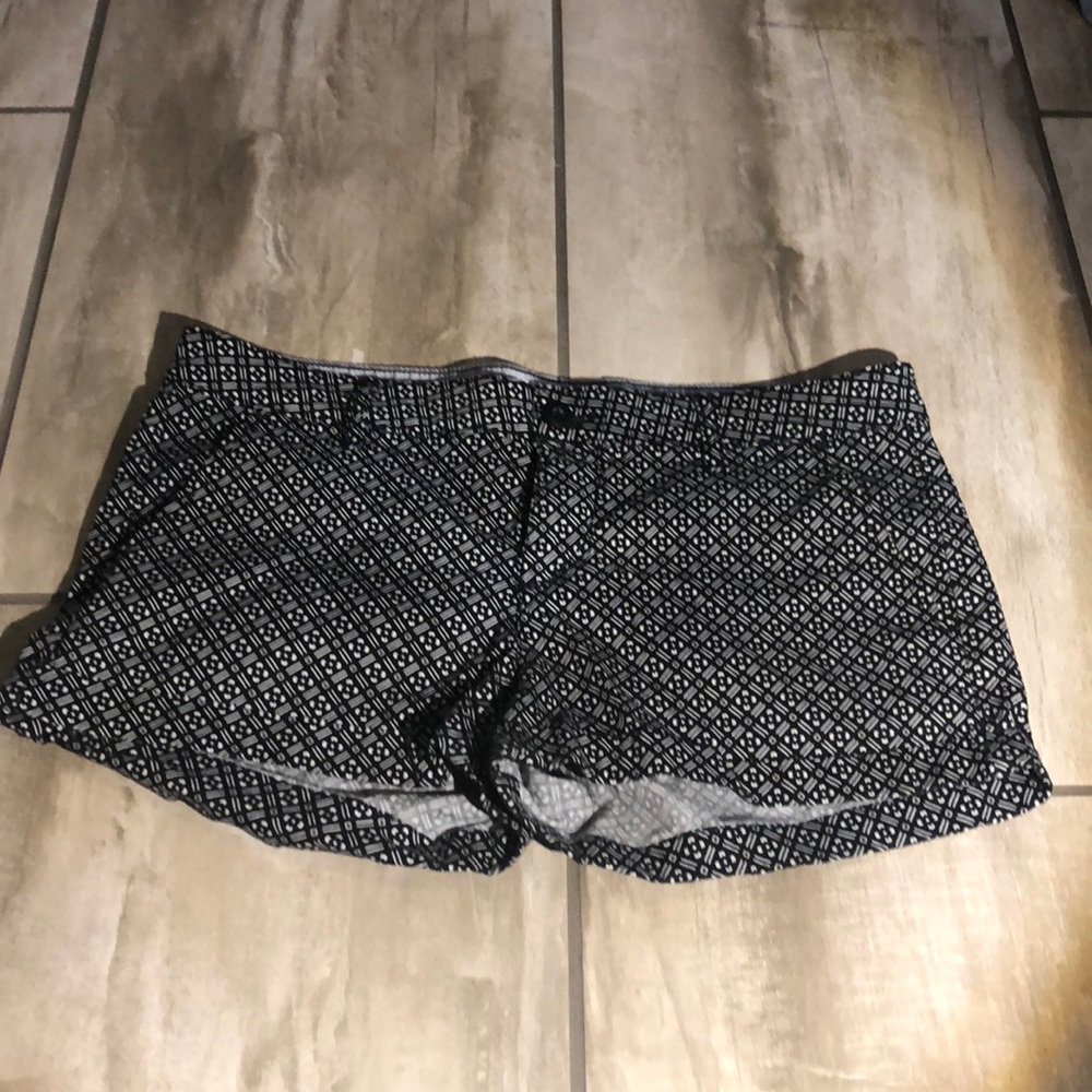 Black and white shorts